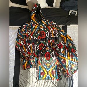 Reason | Set | Lightweight Nylon Anorak & Fleece Shorts | Multicolor | Men’s 2XL